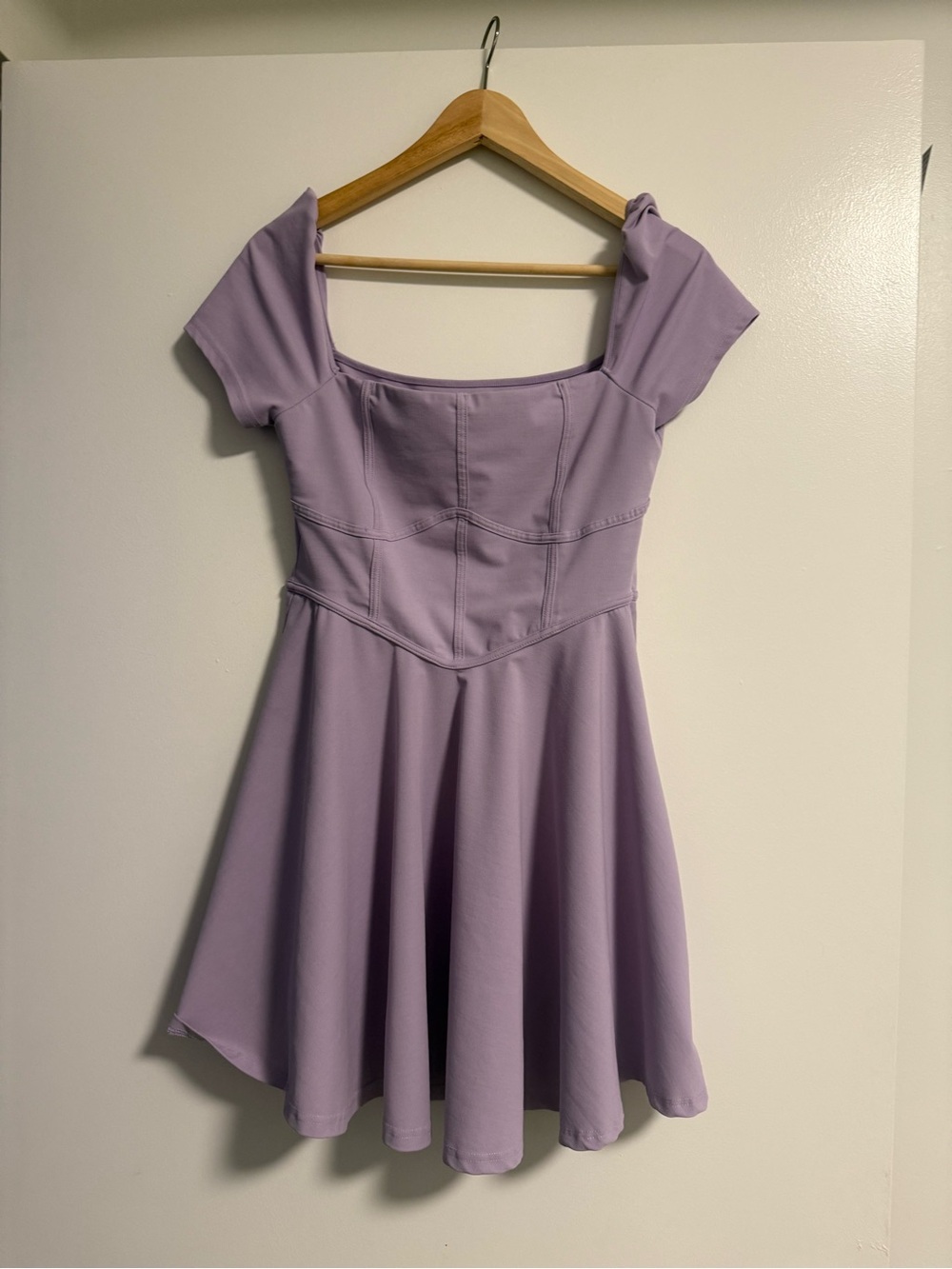 OGL Lavender Fit-and-Flare Midi Dress